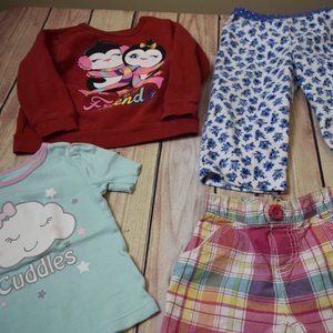 Baby Girls Size 24 Months Clothing Lot - 11 pieces Mixed Bundle with Vest